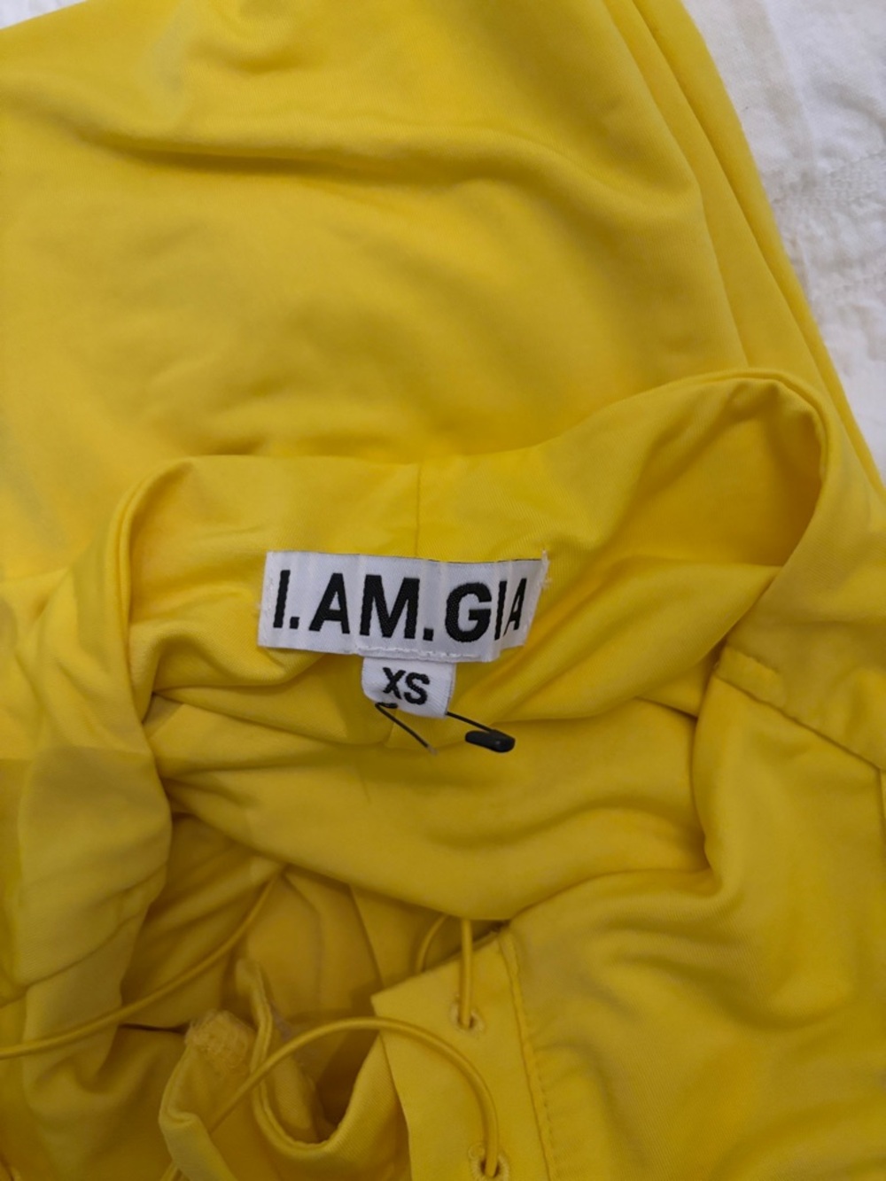 I.AM.GIA Bright Yellow Drawstring Pants - Picture 2 of 4